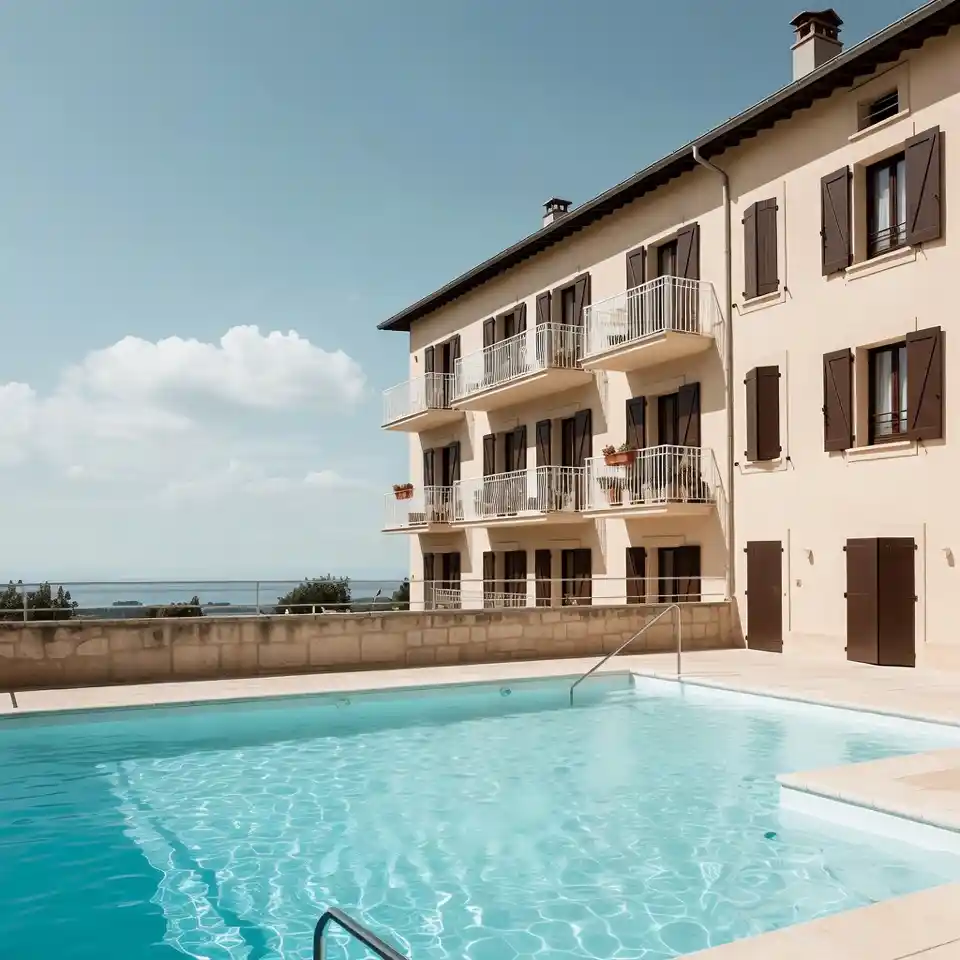 Piscine d'un hôtel en France