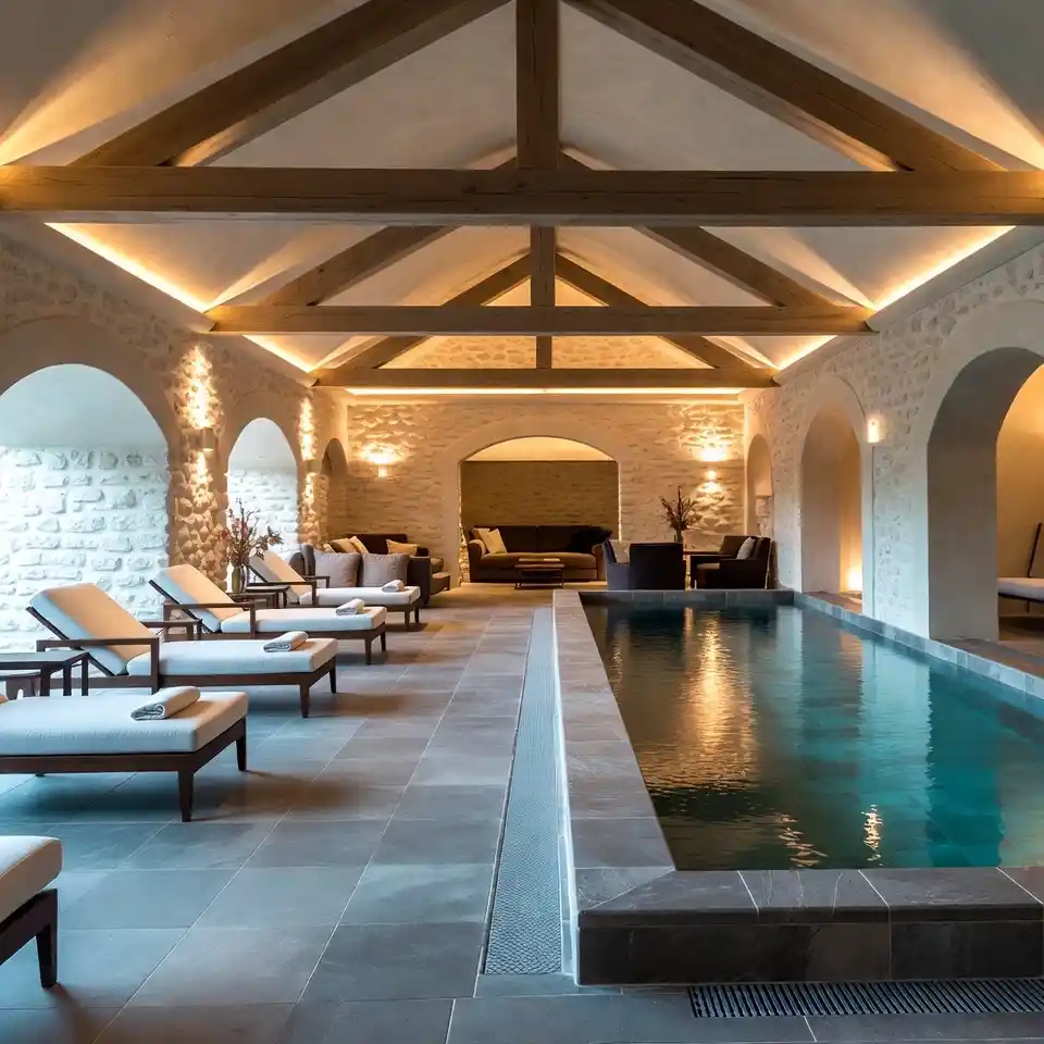 Espace spa d'un hôtel en France